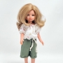 zestaw zielone spodnie biała bluzka dla lalki Paola Reina Amigas 32